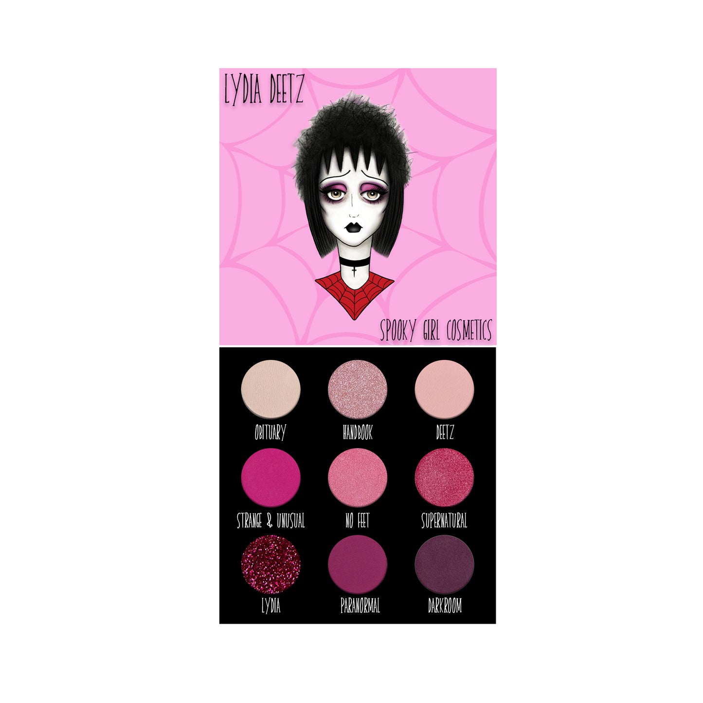Spooky Girl Eyeshadow Palette inspired by Lydia Deetz