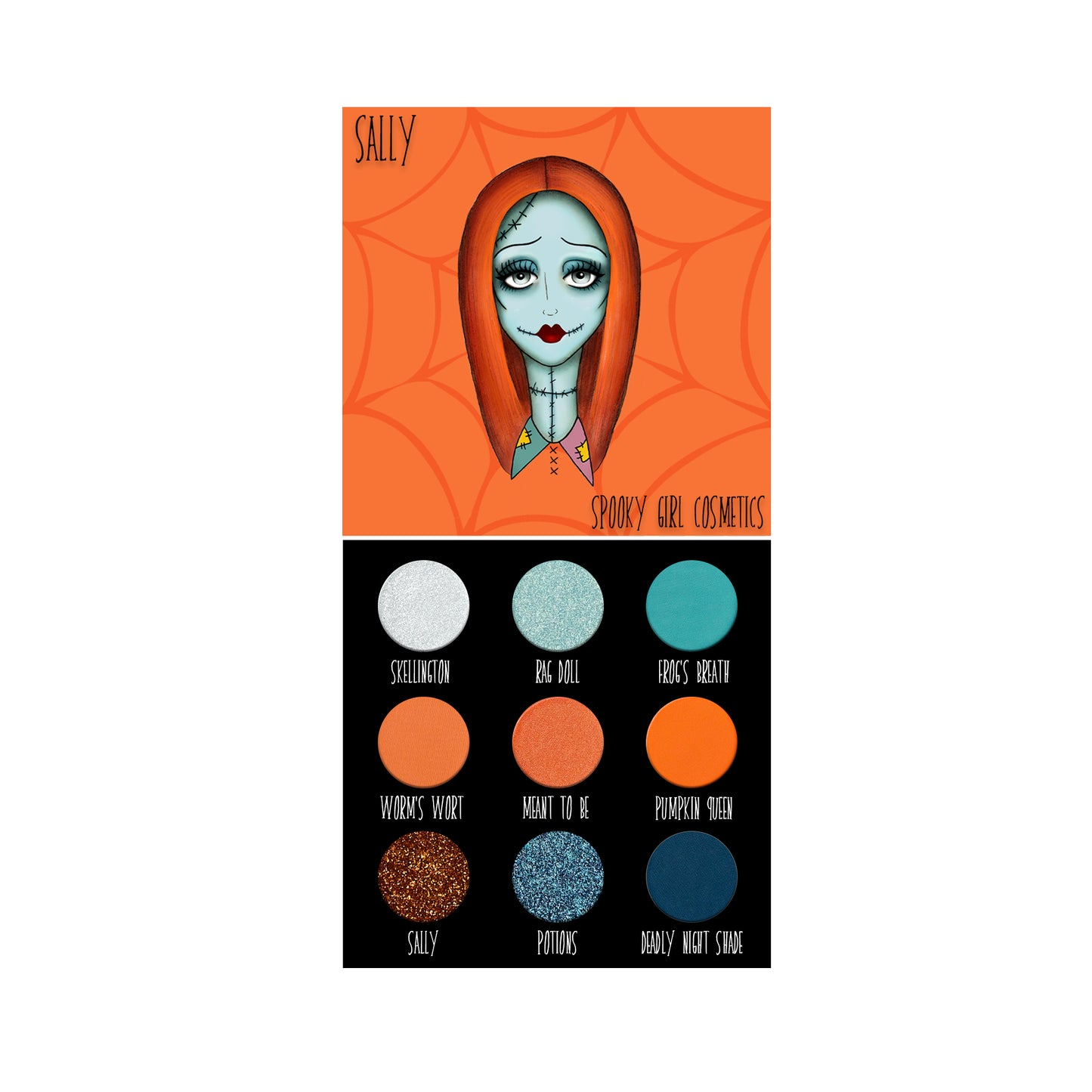 Spooky Girl Eyeshadow Palette inspired by Sally